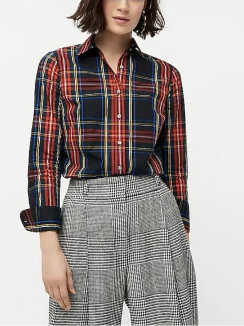 J.Crew Women’s Garçon Classic Shirt in Stewart Tartan - Size 4